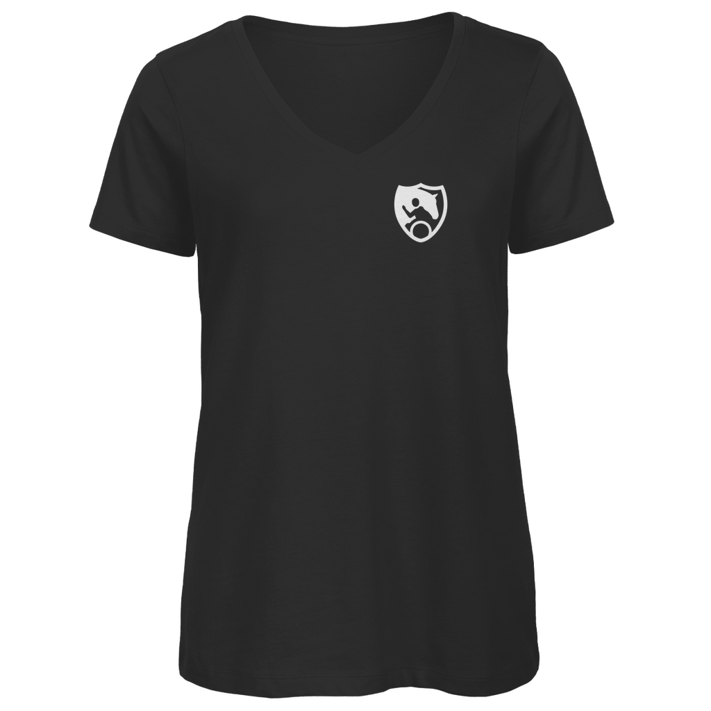Damen Premium Bio V-Neck T-Shirt IG Therapeutisches Reiten