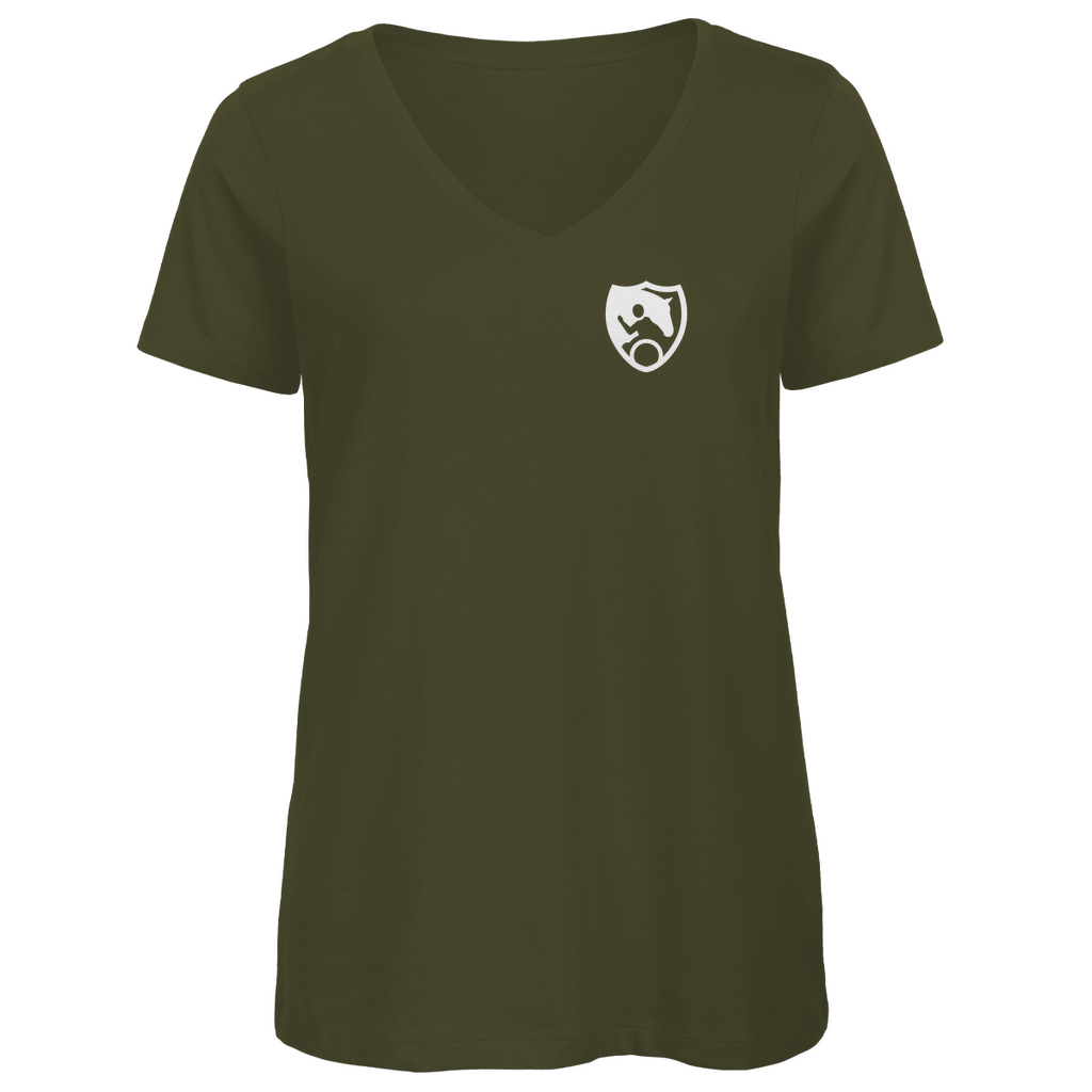 Damen Premium Bio V-Neck T-Shirt IG Therapeutisches Reiten